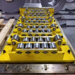 Straightener and leveler equipment and roll assemblies from multiple sides. View 4 of 6