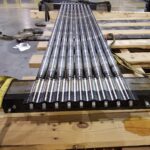 Straightener and leveler equipment and roll assemblies from multiple sides. View 5 of 6