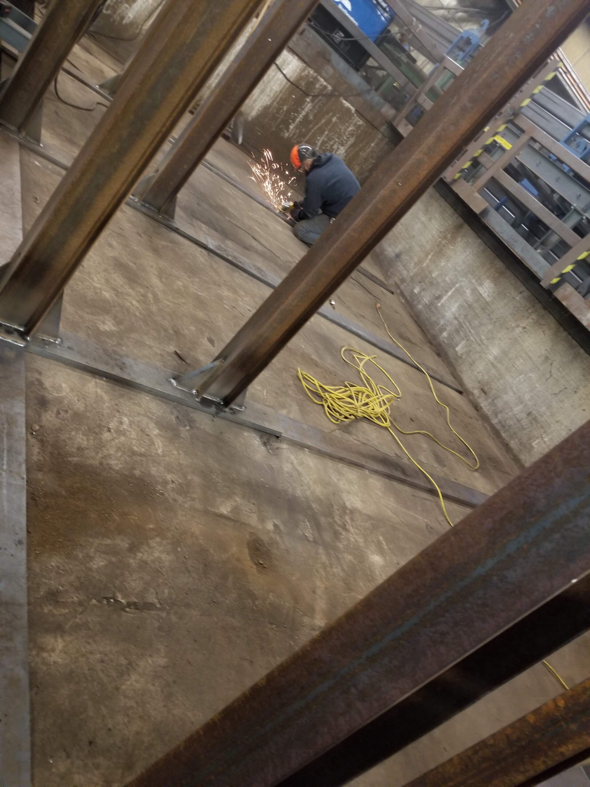 Industrial rack repair work by Northeastern Millwright Services