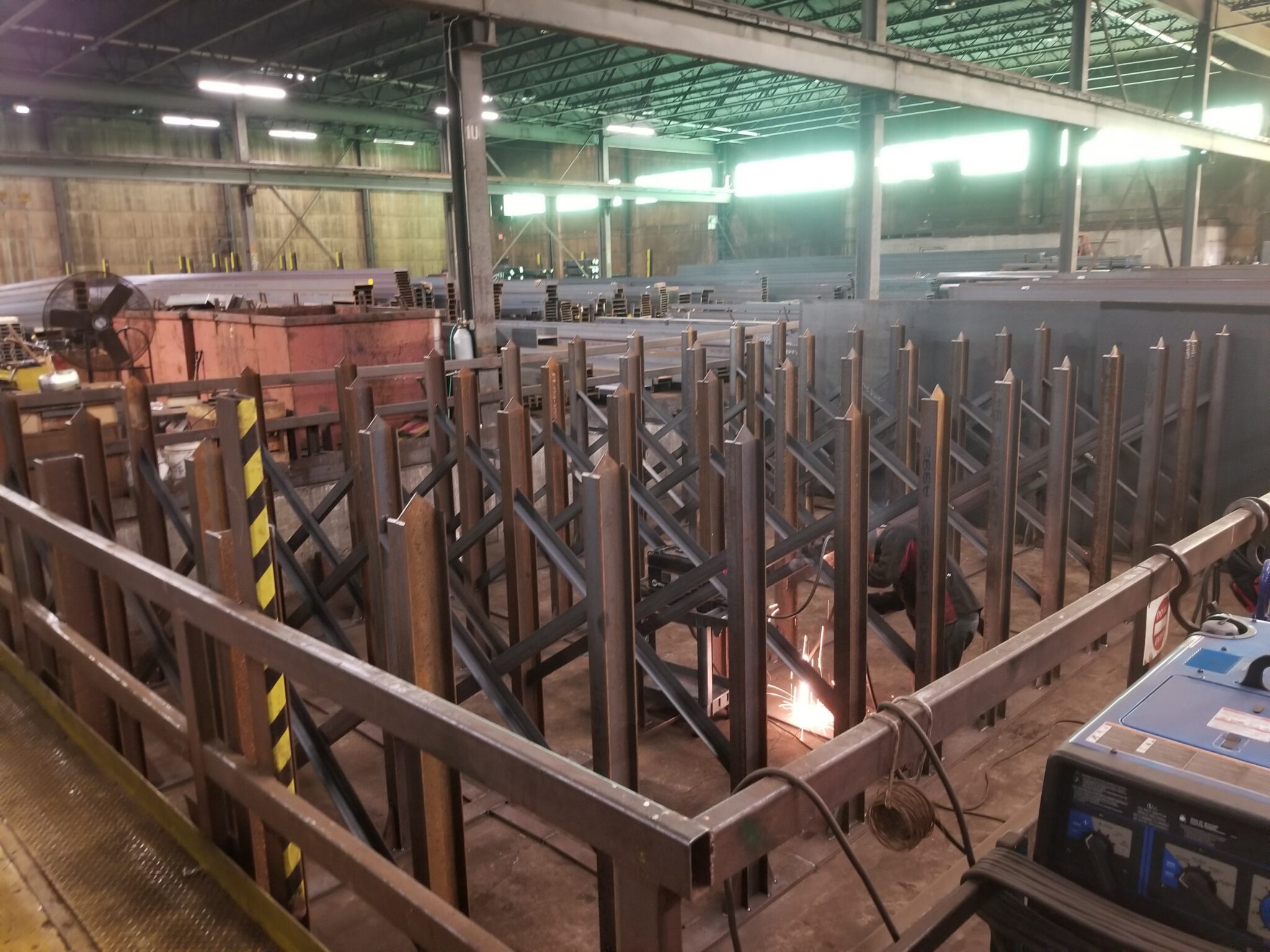 Industrial rack replacement work in Dundalk, Maryland.