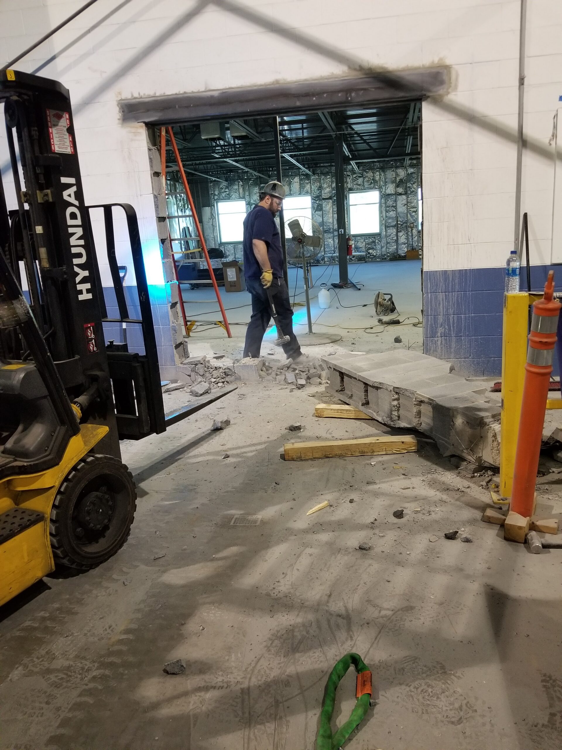 Industrial plant improvement work.