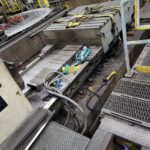 Horizontal boring machine assemblies and service connections exposed during disassembly preparation