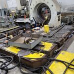 Large horizontal boring machine in its York, Pennsylvania location before disassembly