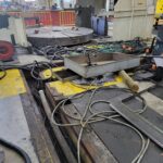 Horizontal boring machine area during controlled disassembly