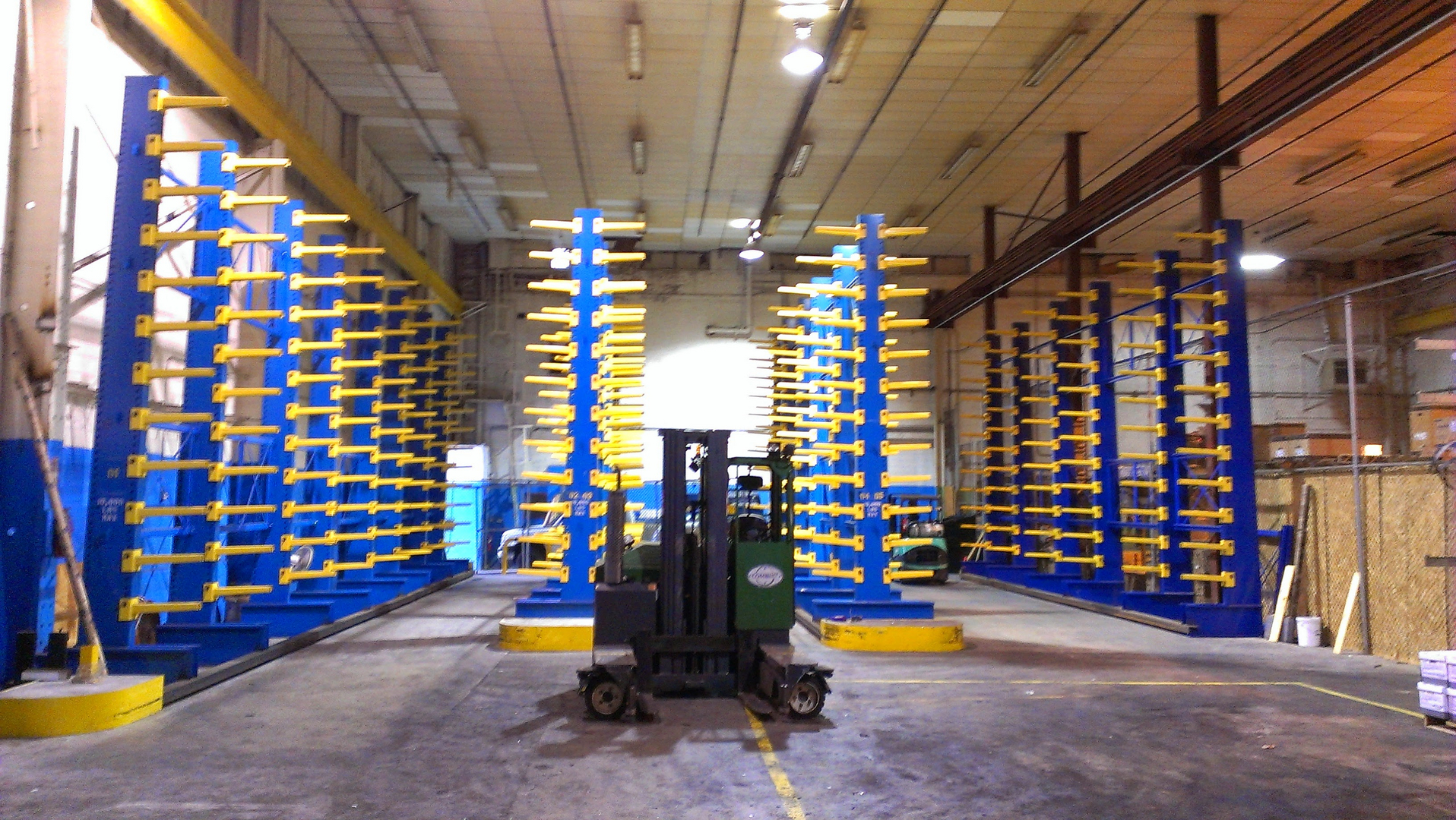 Industrial rack installation by NMS.