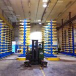 Installed industrial rack system before removal